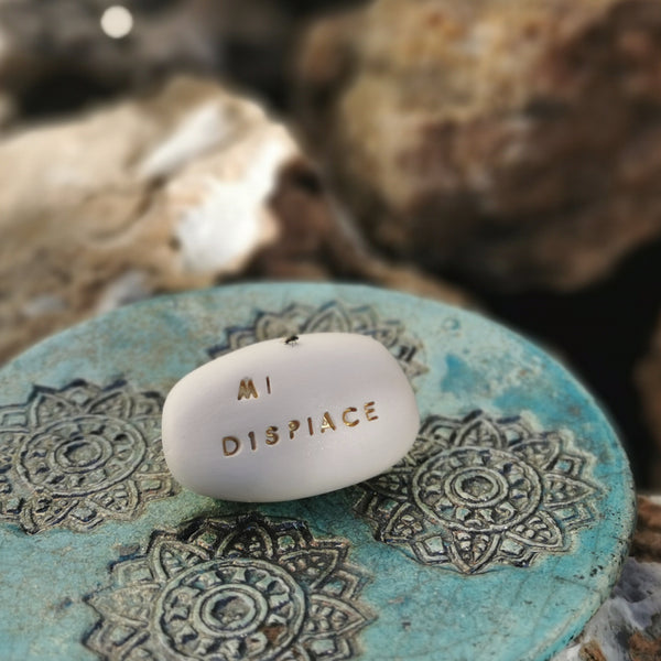 MI DISPIACE - Ceramic pebble with magic word