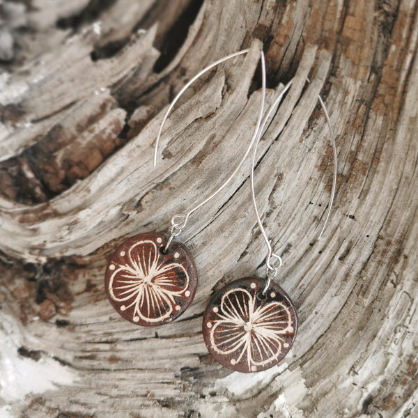 Colorful butterfly ceramic earrings