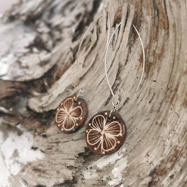 Colorful butterfly ceramic earrings