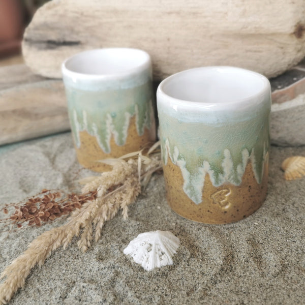 "Sandy Beach" Coffee mug - Limited edition, "CoupleCup" / 2 pieces