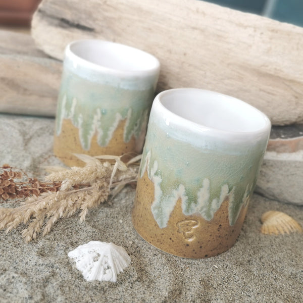 "Sandy Beach" Coffee mug - Limited edition, "CoupleCup" / 2 pieces