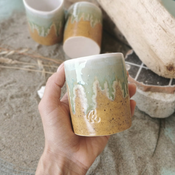 "Sandy Beach" Coffee mug - Limited edition, "CoupleCup" / 2 pieces