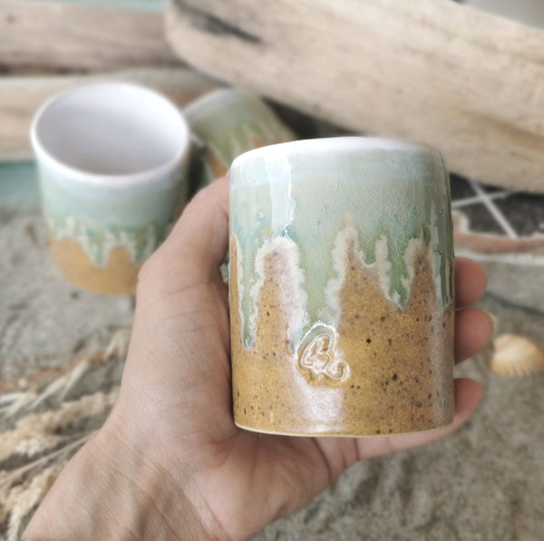 "Sandy Beach" Coffee mug - Limited edition, "CoupleCup" / 2 pieces