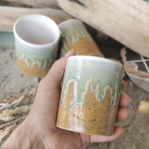 "Sandy Beach" Coffee mug - Limited edition, "CoupleCup" / 2 pieces