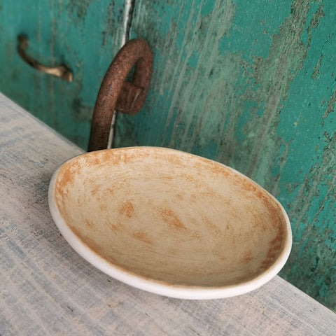 Rustic terra - white color mini bowl