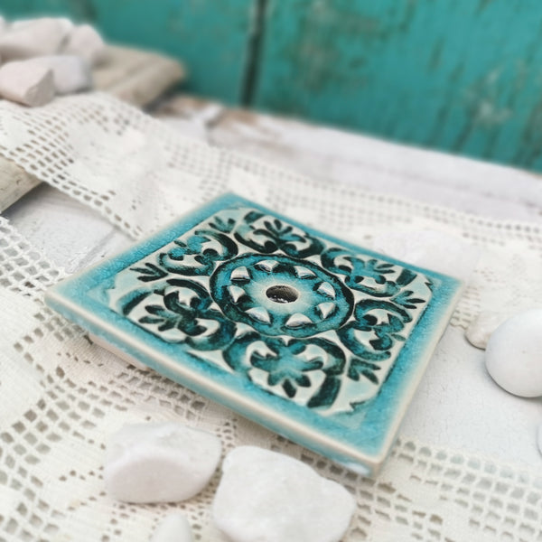 Unique ceramic SOAP DISH, romantic and rustic style